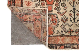 Vintage Cream Tribal 4'4X9'5 Hamedan Persian Rug