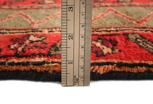 Vintage Plum Floral 4'7X9'5 Kashan Boteh Persian Rug