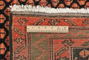 Vintage Plum Floral 4'7X9'5 Kashan Boteh Persian Rug