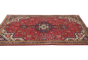 Vintage Red Traditional 3X5 Tabriz Persian Rug