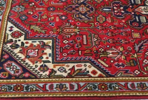 Vintage Red Traditional 3X5 Tabriz Persian Rug