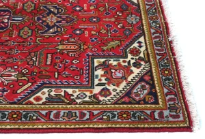 Vintage Red Traditional 3X5 Tabriz Persian Rug