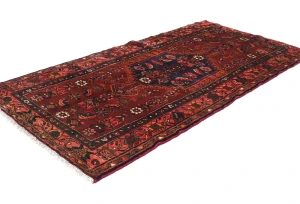 Vintage Maroon Red Floral Tribal 3'5X6'8 Hamedan Persian Rug