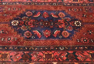 Vintage Maroon Red Floral Tribal 3'5X6'8 Hamedan Persian Rug