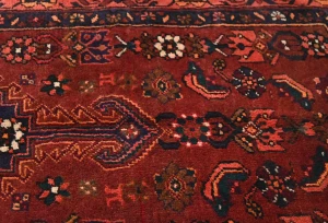 Vintage Maroon Red Floral Tribal 3'5X6'8 Hamedan Persian Rug