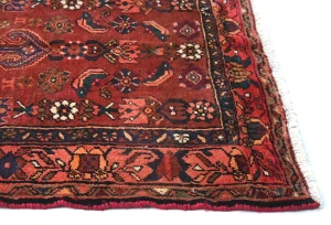 Vintage Maroon Red Floral Tribal 3'5X6'8 Hamedan Persian Rug