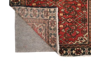 Vintage Red Floral Tribal 3X5 Hamedan Persian Rug