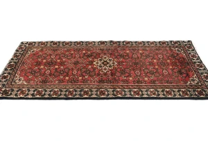 Vintage Red Floral Tribal 3X5 Hamedan Persian Rug