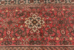 Vintage Red Floral Tribal 3X5 Hamedan Persian Rug