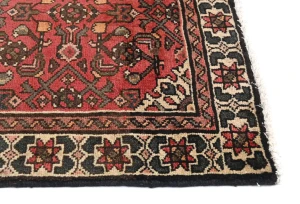 Vintage Red Floral Tribal 3X5 Hamedan Persian Rug