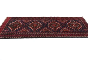 Vintage Dark Purple-navy Tribal 2'10X5'5  Balouch Persian Rug