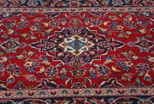 Vintage Red Traditional Floral 3X5 Kashan Persian Rug