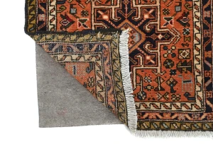 Vintage Tribal Reddish Orange 2'3 X 12'9 Karajeh Persian Runner Rug
