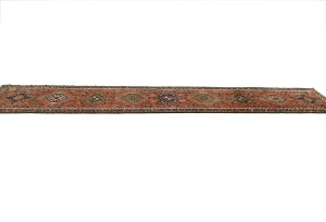Vintage Tribal Reddish Orange 2'3 X 12'9 Karajeh Persian Runner Rug