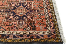 Vintage Tribal Reddish Orange 2'3 X 12'9 Karajeh Persian Runner Rug