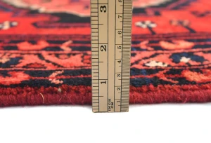 Vintage Red Floral Tribal 3'5X9'10 Hamedan Persian Rug