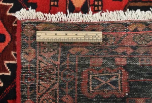 Vintage Red Floral Tribal 3'5X9'10 Hamedan Persian Rug