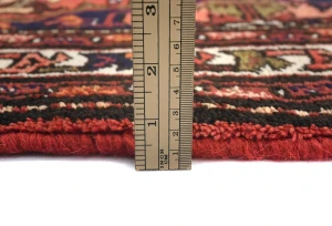 Vintage Purple-navy Floral 3'6X9'6 Hamedan Persian Runner Rug