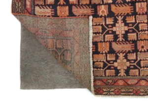Vintage Plum Allover Tribal 3x10 Hamedan Persian Rug