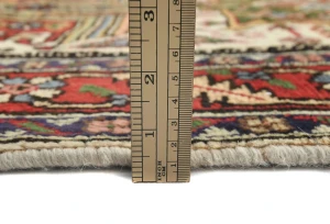 Vintage Cream Floral 3X12 Tabriz Persian Runner Rug