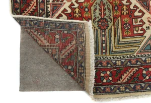 Vintage Cream Floral 3X12 Tabriz Persian Runner Rug