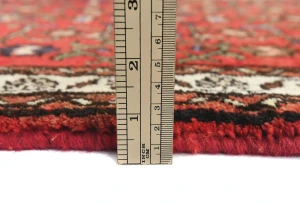 Vintage Red Floral Tribal 3X19 Hamedan Persian Runner Rug