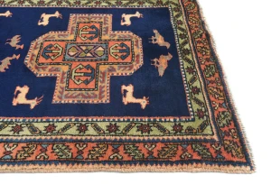 Vintage Purple-navy Tribal 3X11 Ardabil Persian Runner Rug