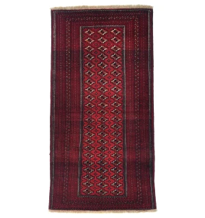Vintage Red Tribal 4X7 Turkoman Persian Rug