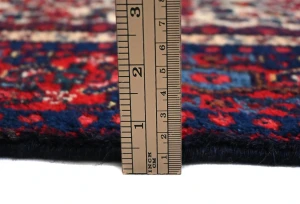 Vintage Geometric Plum 4X5'5 Bidjar Persian Rug