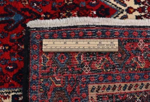 Vintage Geometric Plum 4X5'5 Bidjar Persian Rug