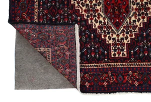 Vintage Geometric Plum 4X5'5 Bidjar Persian Rug