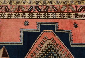 Vintage Coral Tribal 4'6X7 Meshkin Persian Rug