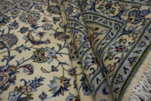 Vintage Cream Traditional 10X13 Kashan Persian Rug