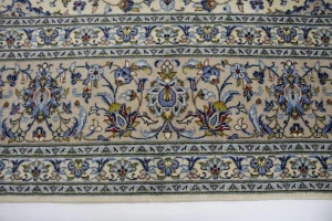 Vintage Cream Traditional 10X13 Kashan Persian Rug