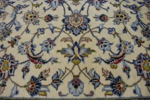 Vintage Cream Traditional 10X13 Kashan Persian Rug