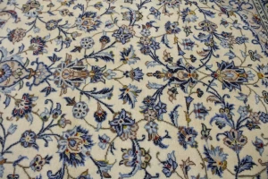 Vintage Cream Traditional 10X13 Kashan Persian Rug