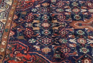 Vintage Purple-navy Floral Tribal 3X5'6 Hamedan Persian Rug