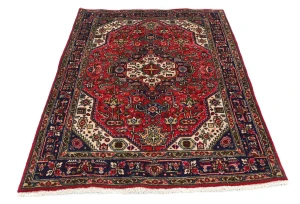 Vintage Red Traditional 3X5 Tabriz Persian Rug