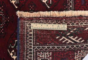 Maroon Red Tribal 3'2X3'8 Turkoman Persian Oriental Rug