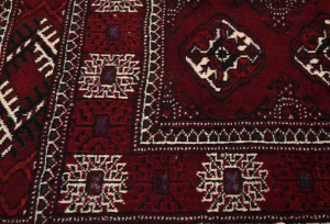 Maroon Red Tribal 3'2X3'8 Turkoman Persian Oriental Rug