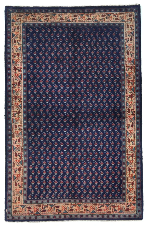 Vintage Purple-navy Tribal 3 X 5 Botemir Persian Rug