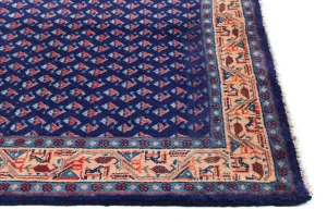 Vintage Purple-navy Tribal 3X5 Botemir Persian Rug
