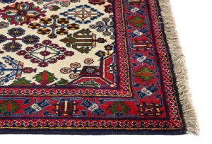 Vintage Cream Tribal 3'9X5'2 Joshaghan Persian Rug