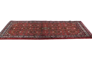 Vintage Red Floral Tribal 3X6 Hamedan Persian Rug