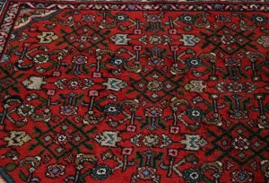 Vintage Red Floral Tribal 3X6 Hamedan Persian Rug