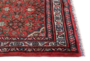 Vintage Red Floral Tribal 3X6 Hamedan Persian Rug