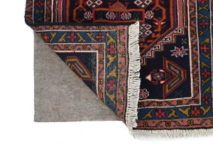 Vintage Rusty Pink Tribal Geometric 2X9 Ardabil Persian Runner Rug