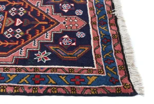 Vintage Rusty Pink Tribal Geometric 2X9 Ardabil Persian Runner Rug