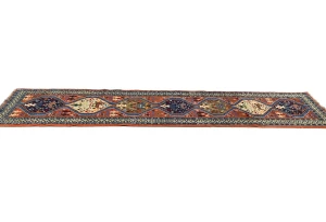 Orange Tribal Geometric 3X10 Ghoochan Persian Oriental Runner Rug