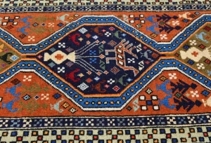 Orange Tribal Geometric 3X10 Ghoochan Persian Oriental Runner Rug